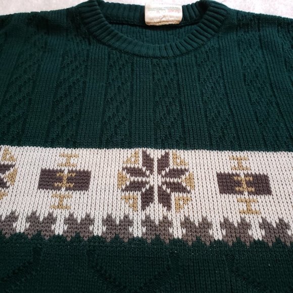 Northwest Territory Green and White Crewneck Sweater - Picture 4 of 12